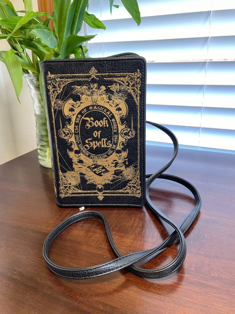 Book of Spells Handbag Purse Crossbody Bag Gothic Goth Wicca Halloween - Picture 2 of 9
